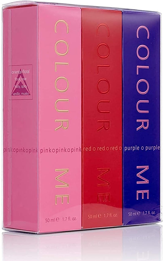 Milton-Lloyd Colour Me Femme Triple Pack 3 x 50ml Eau de Parfum for Women
