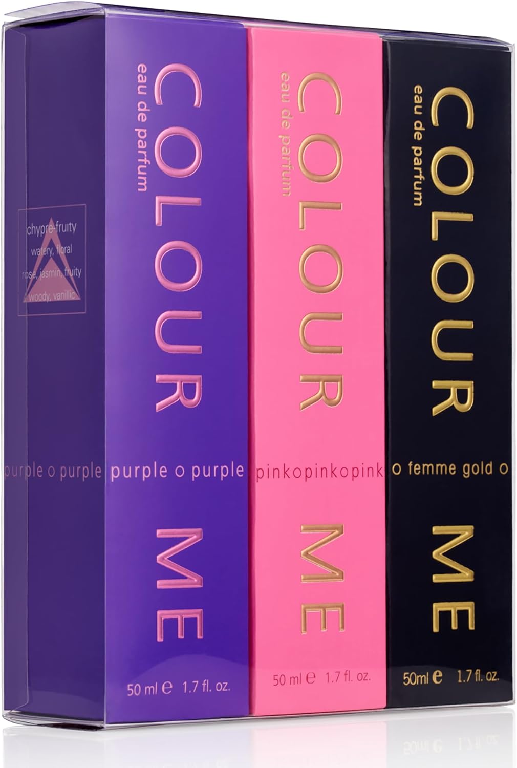 Milton-Lloyd Colour Me Femme Triple Pack 3 x 50ml Eau de Parfum for Women