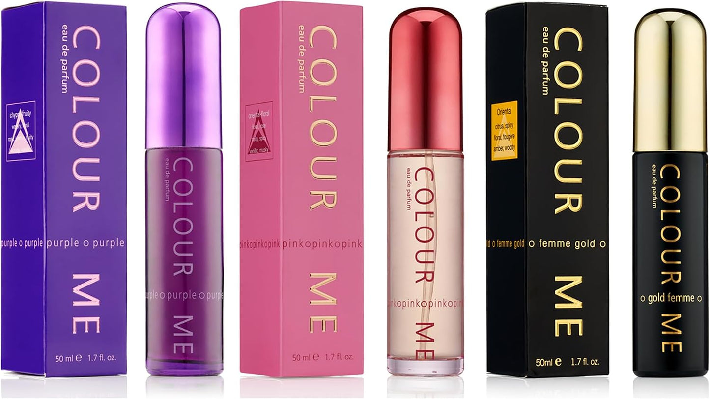 Milton-Lloyd Colour Me Femme Triple Pack 3 x 50ml Eau de Parfum for Women